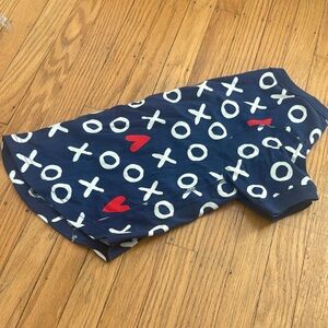 Navy XO Patterned dog Shirt
